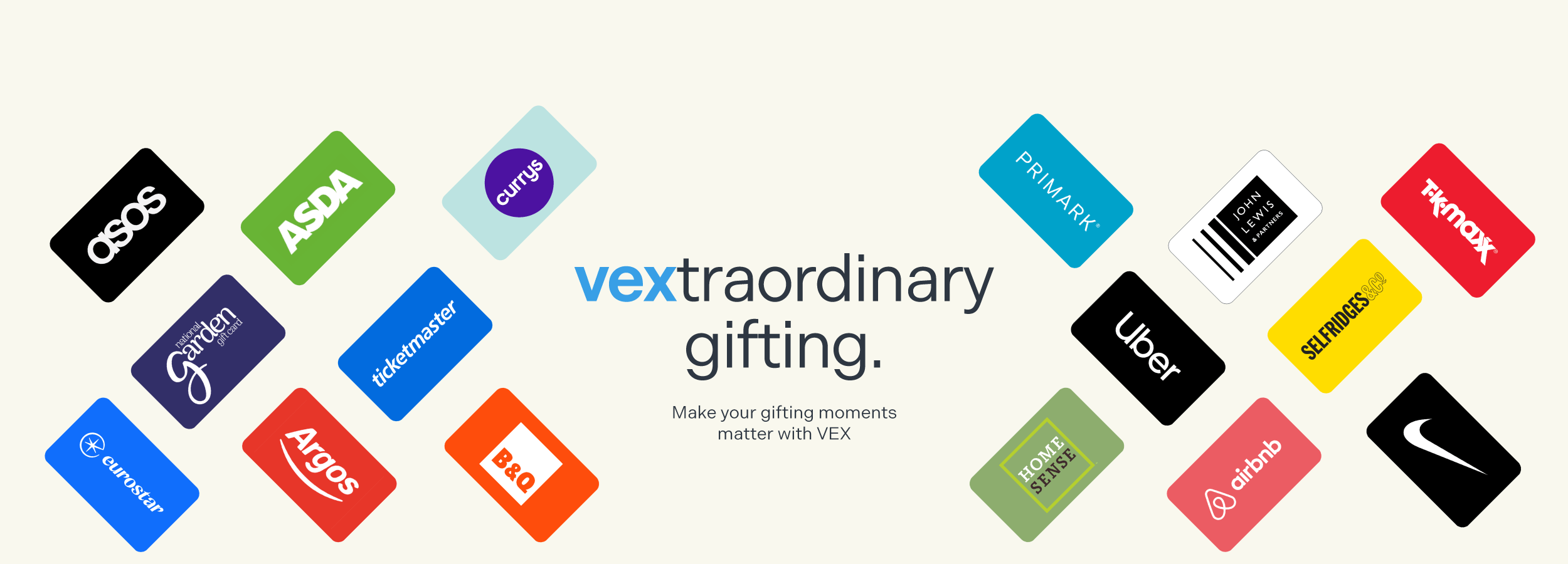 VEX Gift Card vextraordinary gifting